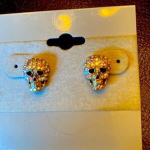 Betsey Johnson Multicolor Skull Earrings